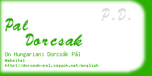 pal dorcsak business card