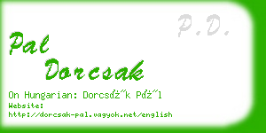 pal dorcsak business card